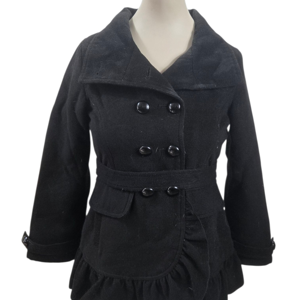 Classic Black Pea Coat for Kids